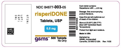 84677-003-05lb (Risperidone 0.5 mg)